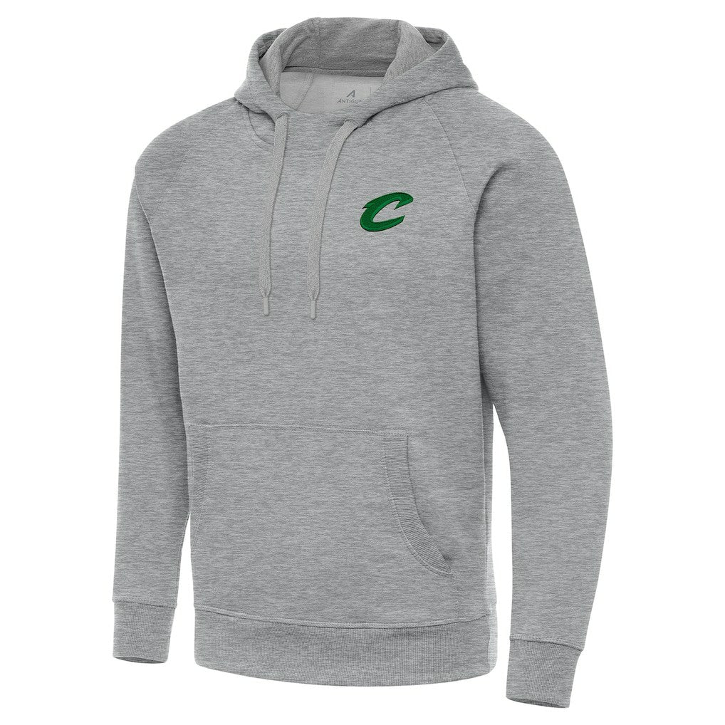 Cleveland Cavaliers Antigua St. Patrick's Day Victory Raglan Pullover Hoodie Heather Gray - NBA