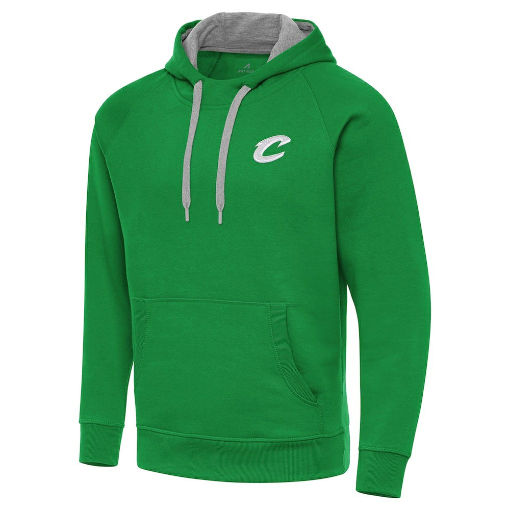 Cleveland Cavaliers Antigua St. Patrick's Day Victory Raglan Pullover Hoodie Kelly Green - NBA