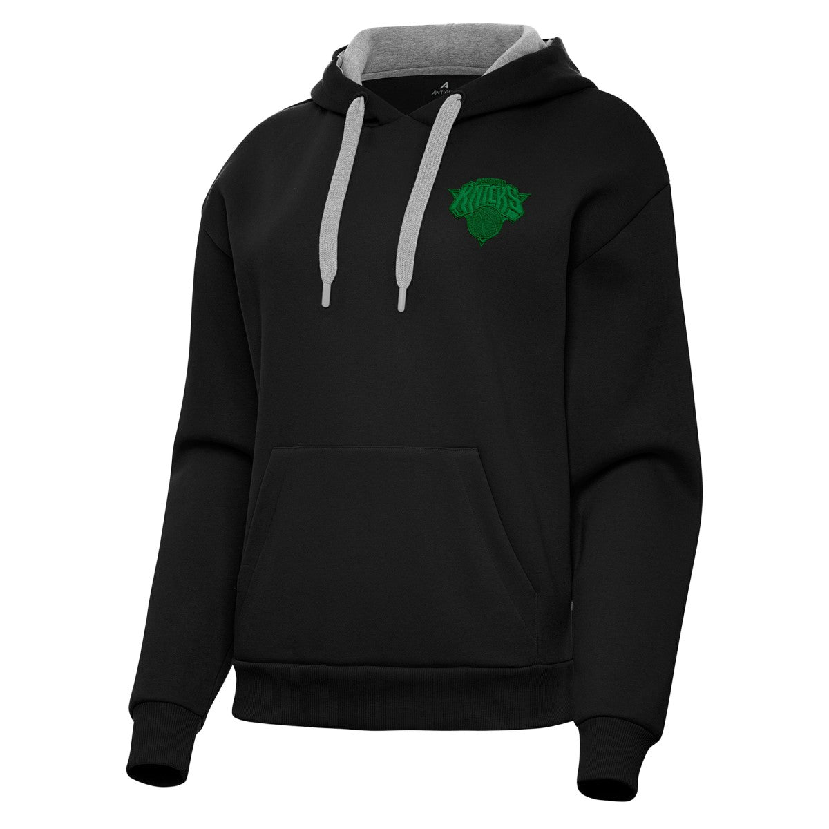 New York Knicks Antigua Women's St. Patrick's Day Victory Pullover Hoodie Black - NBA