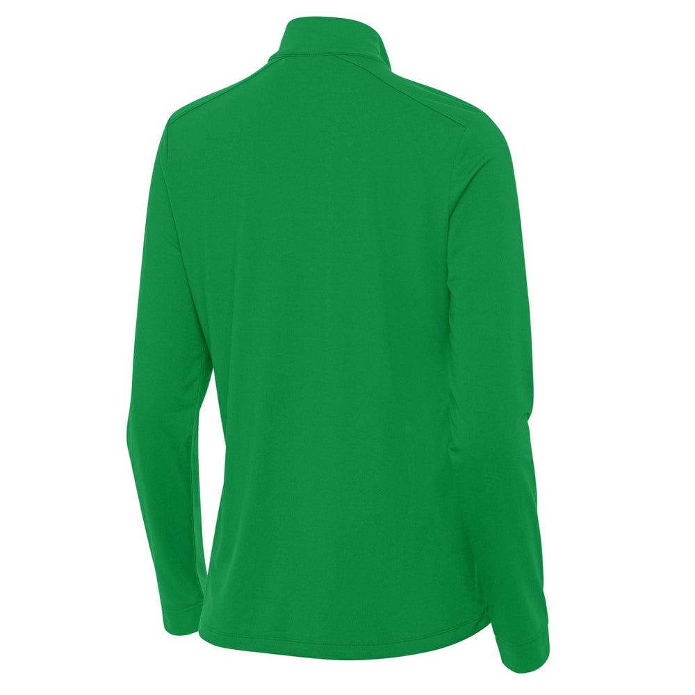 New York Knicks Antigua Women's St. Patrick's Day Intent Quarter-Zip Top Kelly Green - NBA