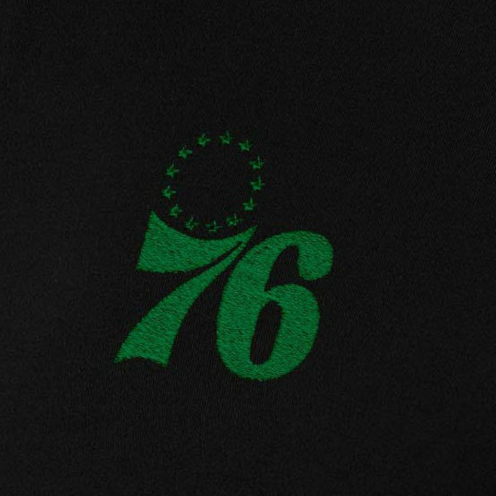 Philadelphia 76ers Antigua Women's St. Patrick's Day Intent Quarter-Zip Top Black - NBA