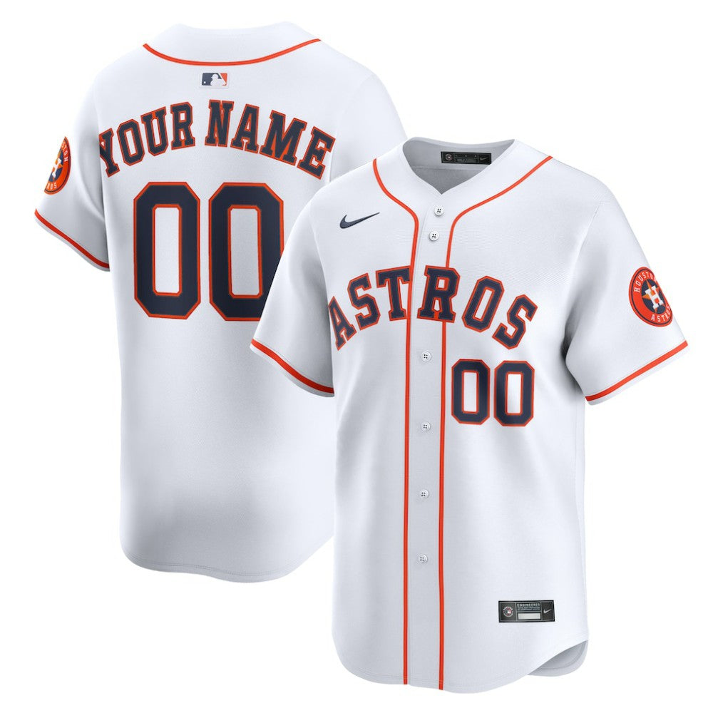 Houston Astros Nike Home Limited Custom Jersey - MLB
