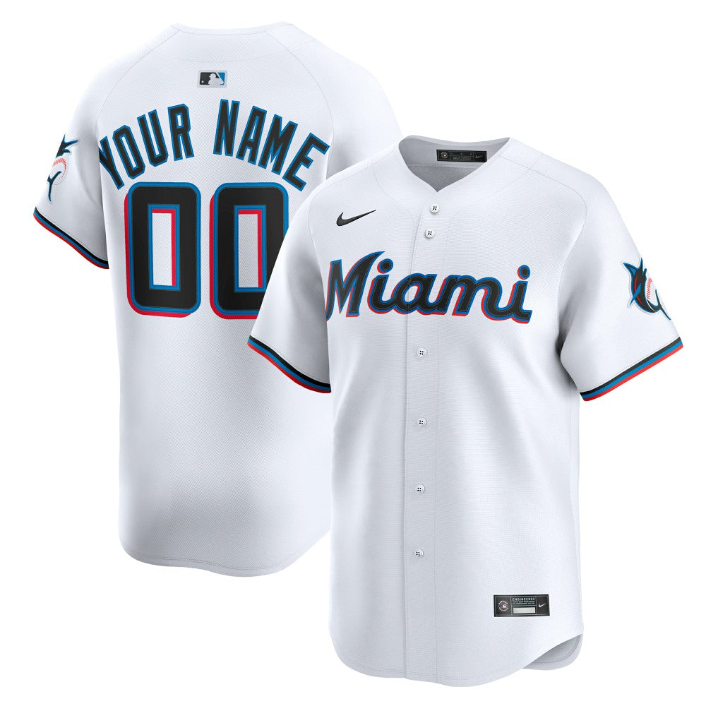 Miami Marlins Nike Home Limited Custom Jersey - MLB