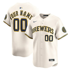 Milwaukee Brewers Nike Home Limited Custom Jersey - MLB
