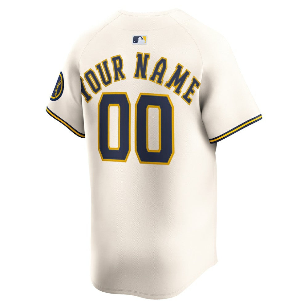 Milwaukee Brewers Nike Home Limited Custom Jersey - MLB