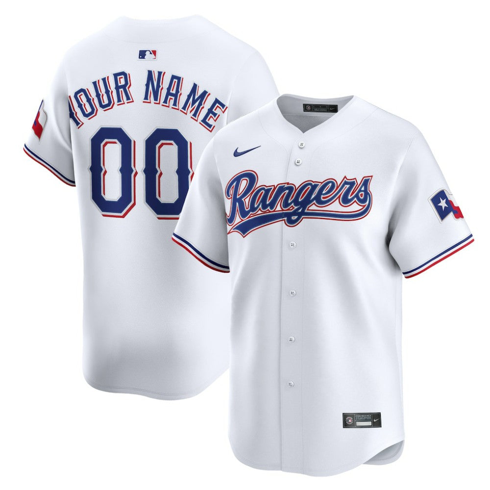 Texas Rangers Nike Home Limited Custom Jersey - MLB