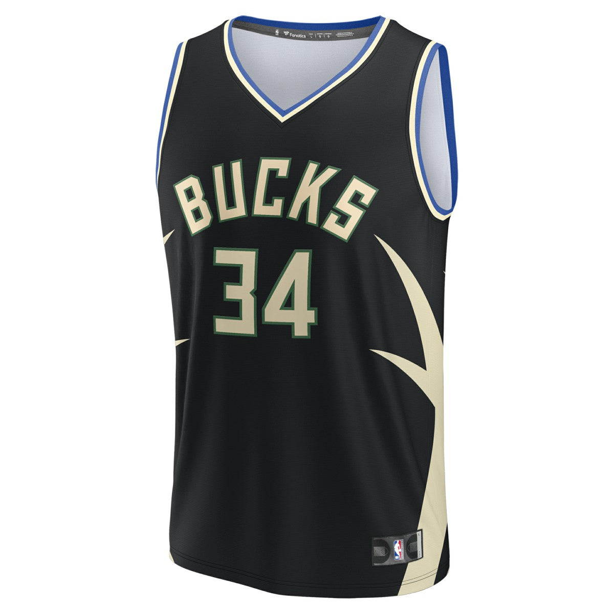 Giannis Antetokounmpo Milwaukee Bucks Fast Break Replica Player Jersey Statement Edition Black - NBA