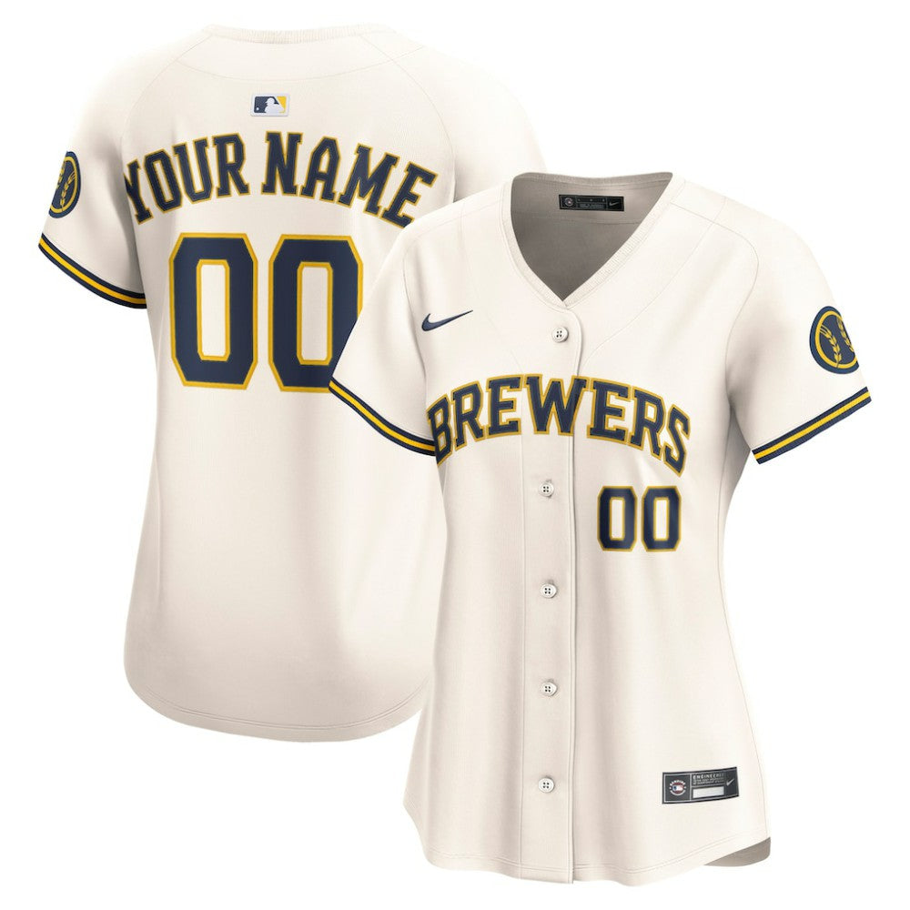 Milwaukee Brewers Nike Women's Home Limited Custom Jersey - MLB