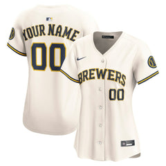 Milwaukee Brewers Nike Women's Home Limited Custom Jersey - MLB