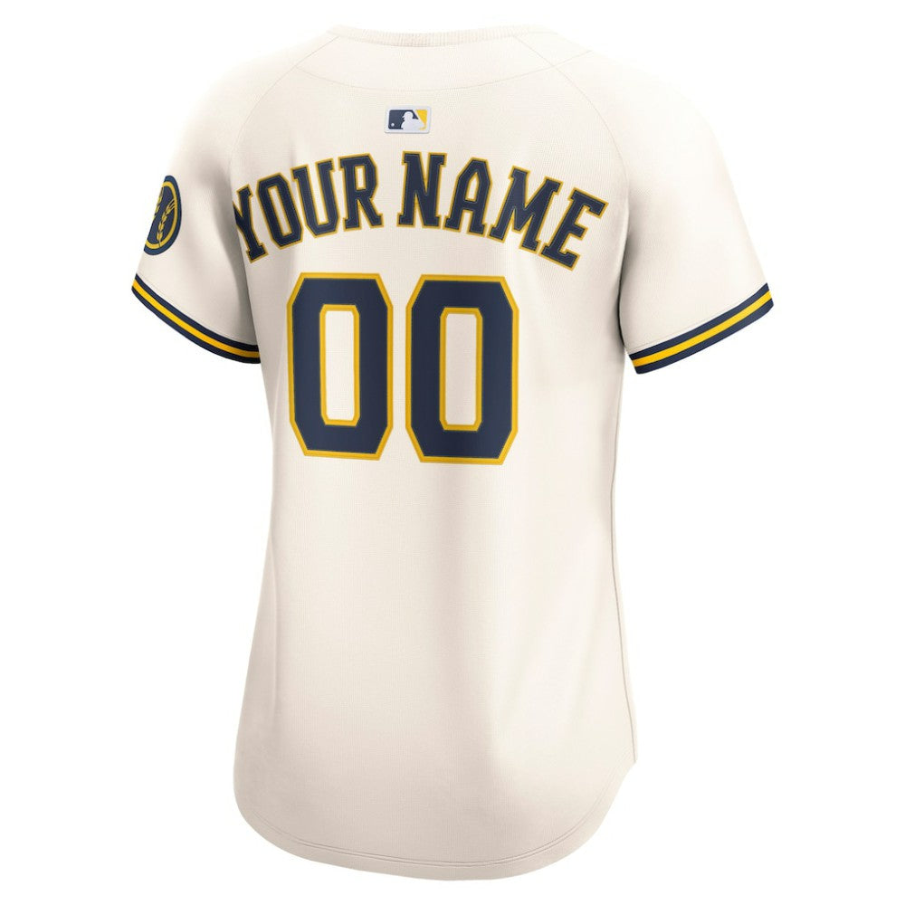 Milwaukee Brewers Nike Women's Home Limited Custom Jersey - MLB