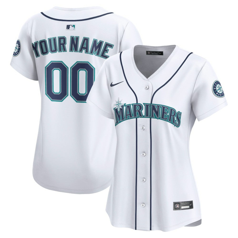 Seattle Mariners Nike Women's Home Limited Custom Jersey - MLB