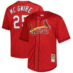 Mark McGwire St. Louis Cardinals Mitchell & Ness Big & Tall Cooperstown Mesh Batting Practice Jersey - MLB