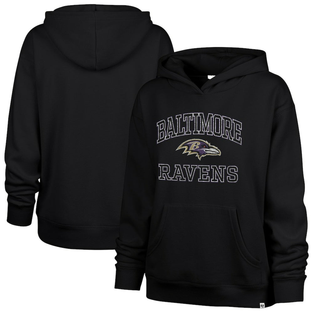 Baltimore Ravens '47 Women's Clarity Naomi Hoodie Black | 47 brand