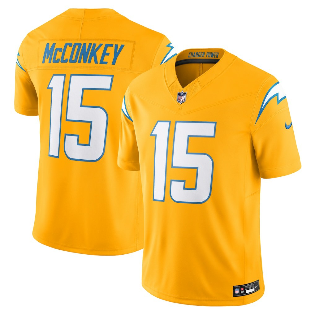 Ladd McConkey Los Angeles Chargers Alternate Charger Power Vapor F.U.S.E. Limited Jersey Gold | Nike for Sale