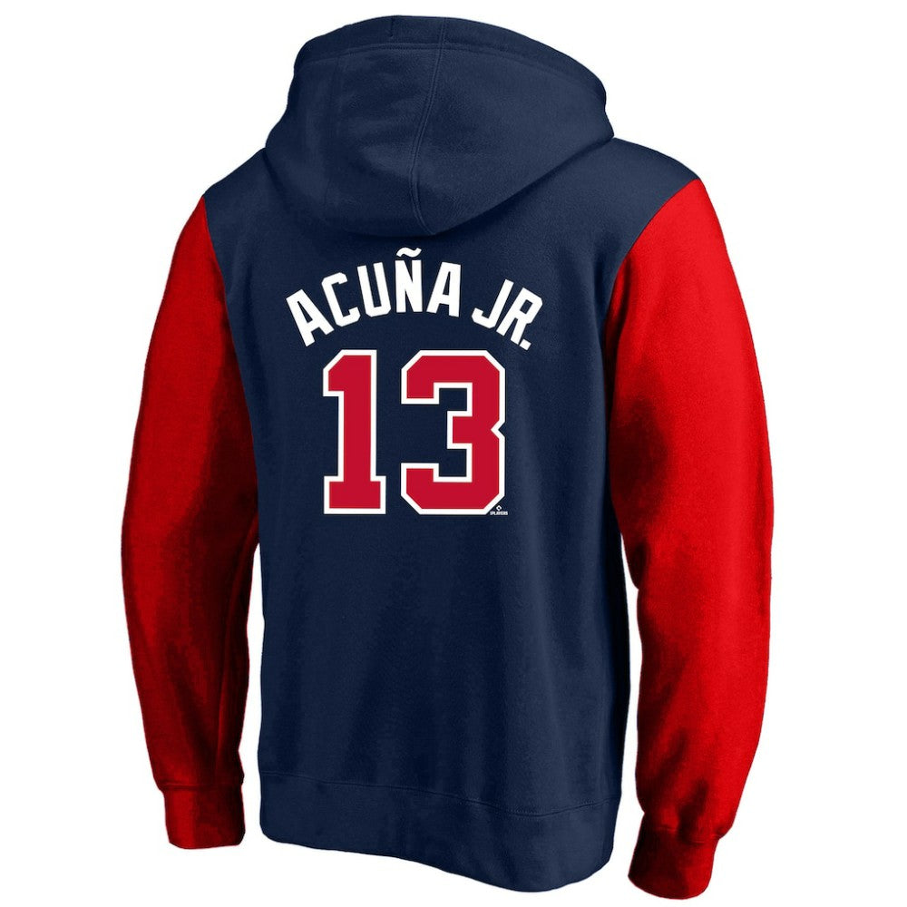 Ronald Acuna Jr. Atlanta Braves Profile Big & Tall Name & Number Fleece Pullover Hoodie - MLB