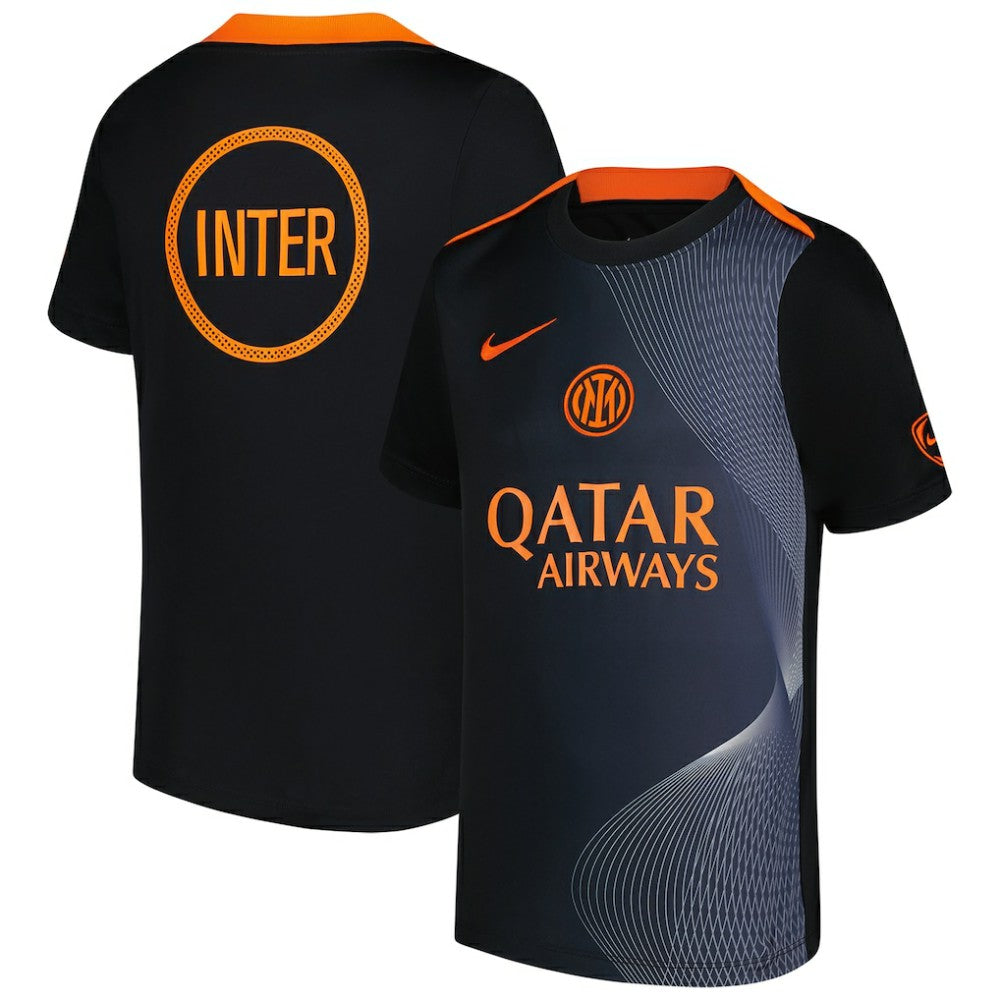 Inter Milan Youth 2025/26 Third Academy Pro Pre-Match Dri-Fit Top Black | Nike Sale