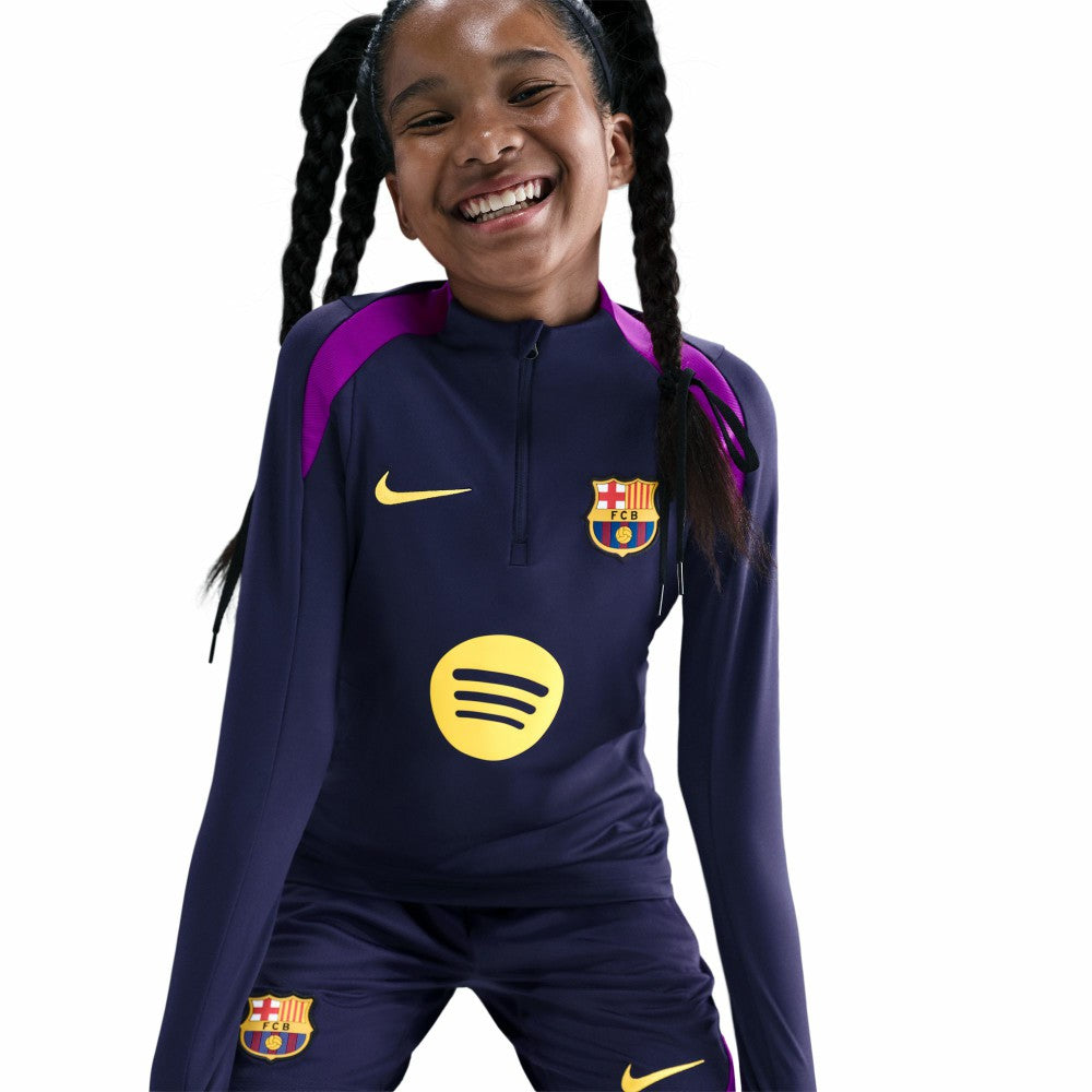 Barcelona Youth 2025/26 Strike Drill Quarter-Zip Dri-FIT Long Sleeve Top Navy | Nike discount