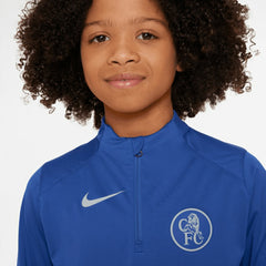 Chelsea Youth 2025/26 Strike Drill Quarter-Zip Dri-FIT Long Sleeve Top Blue | Nike Sale