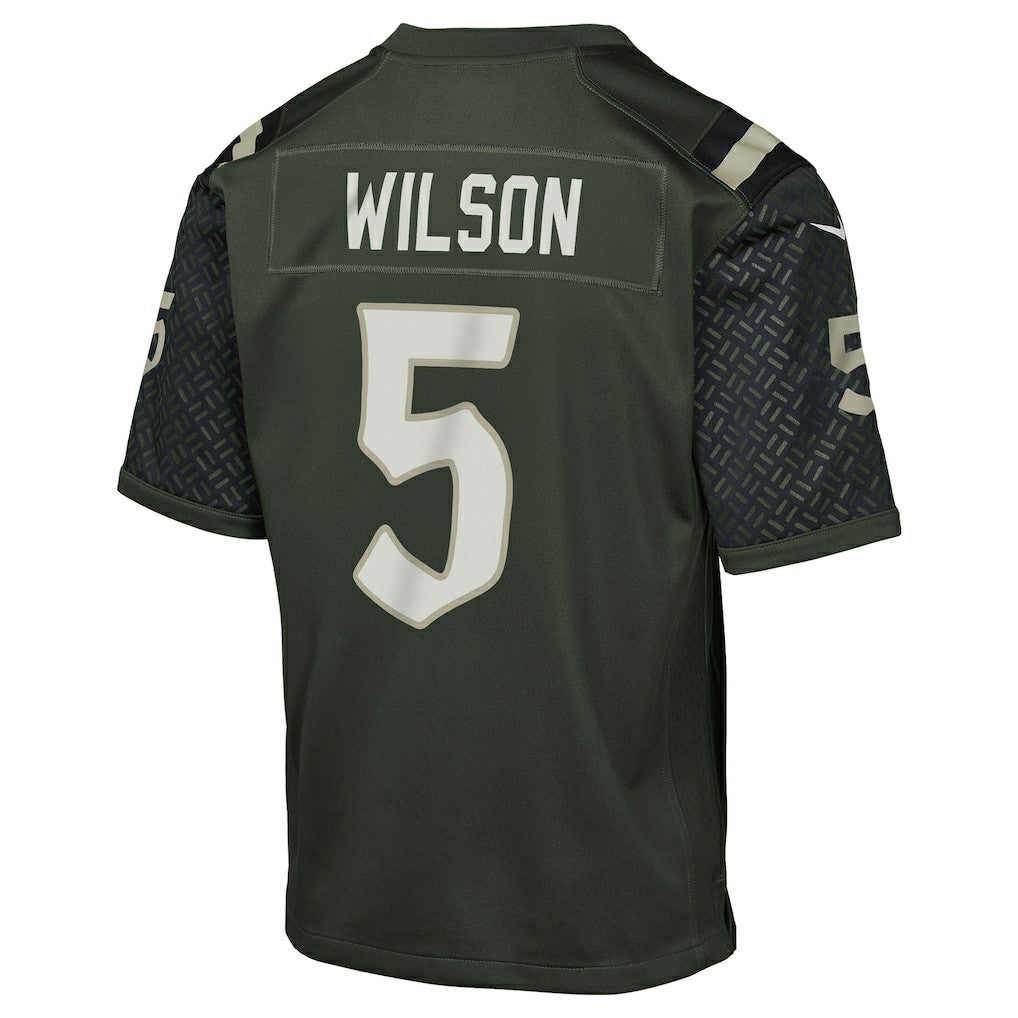 Garrett Wilson New York Jets Youth 2025 Rivalries Collection Game Jersey Gotham Green | Nike for Sale