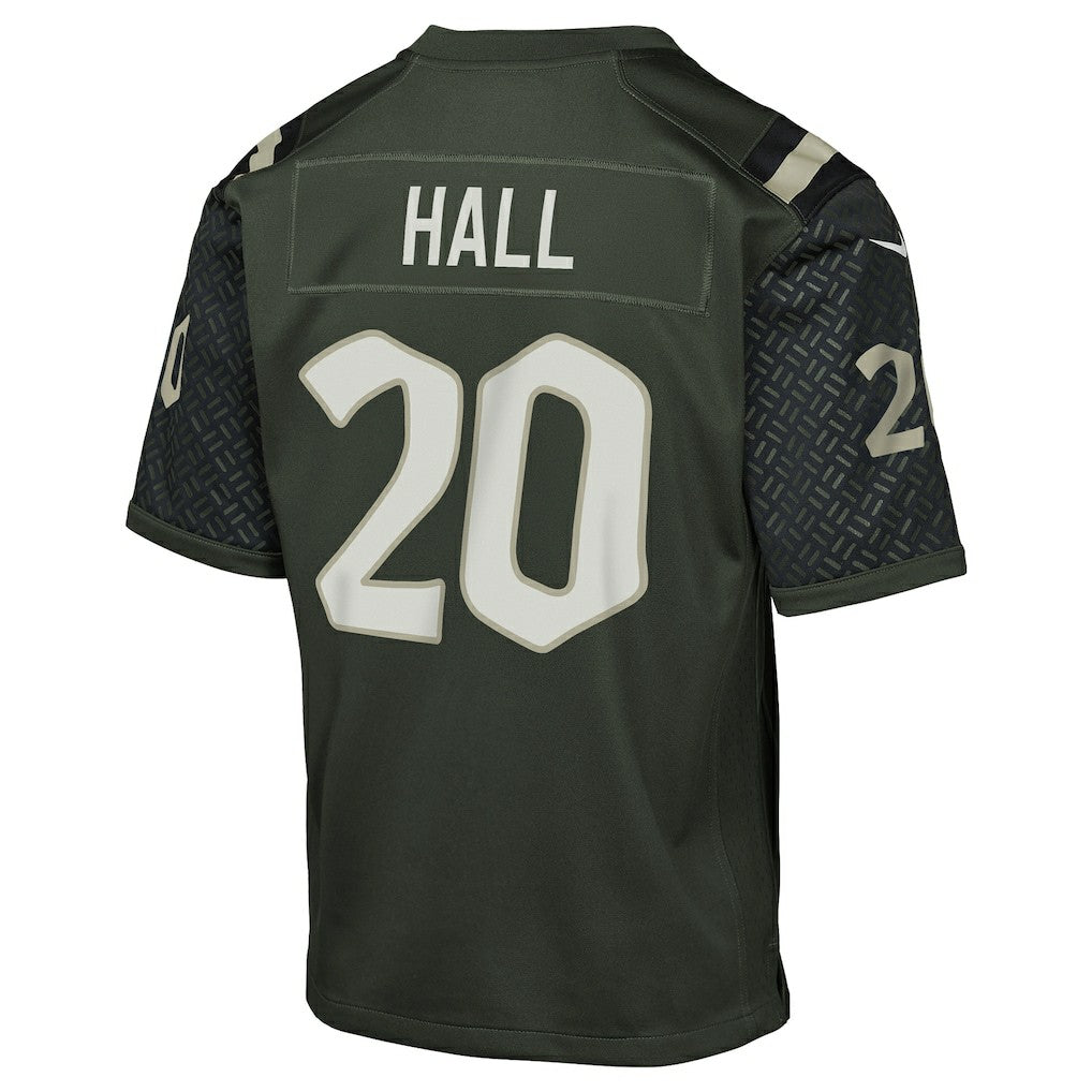 Breece Hall New York Jets Youth 2025 Rivalries Collection Game Jersey Gotham Green | Nike for Sale