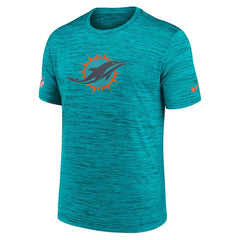 Miami Dolphins 2025 Rivalries Collection Sideline Velocity Dri-FIT T-Shirt Turbo Green | Nike for Sale