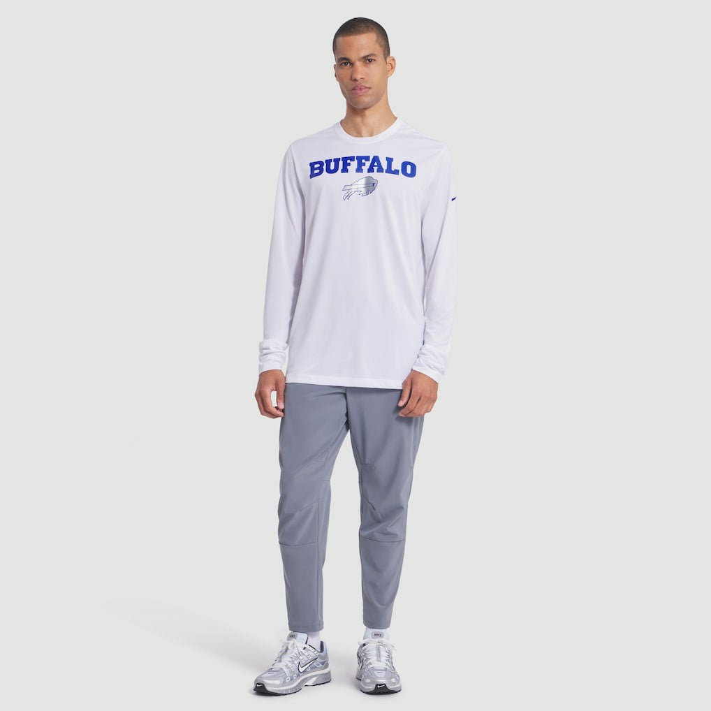 Buffalo Bills 2025 Rivalries Collection Sideline Legend Dri-FIT Long Sleeve T-Shirt White | Nike for Sale