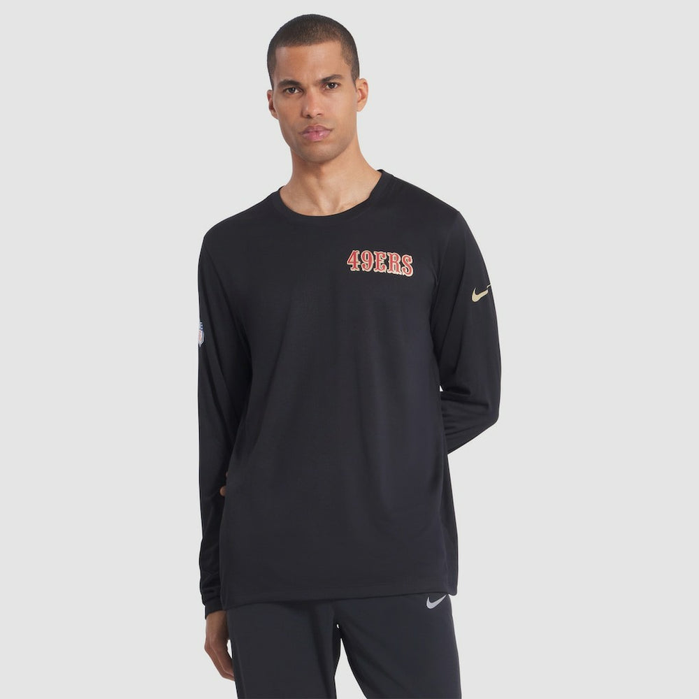 San Francisco 49ers 2025 Rivalries Collection Sideline Legend Dri-FIT Long Sleeve T-Shirt Black | Nike for Sale