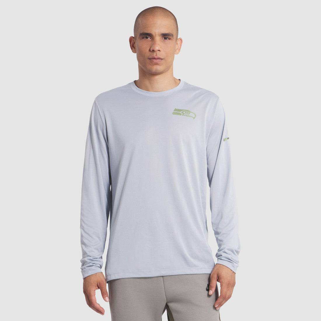 Seattle Seahawks 2025 Rivalries Collection Sideline Legend Dri-FIT Long Sleeve T-Shirt Wolf Gray | Nike for Sale