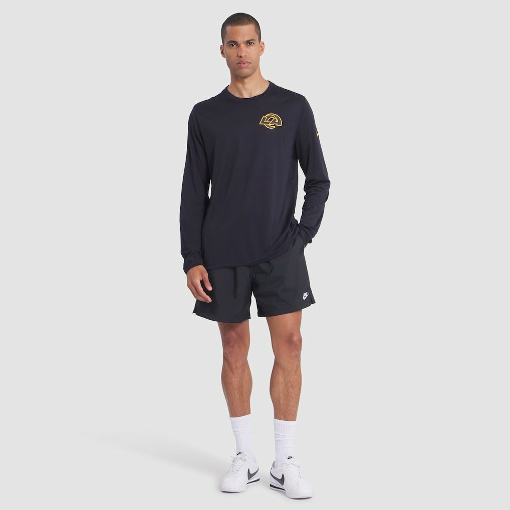 Los Angeles Rams 2025 Rivalries Collection Sideline Legend Dri-FIT Long Sleeve T-Shirt Midnight Blue | Nike for Sale