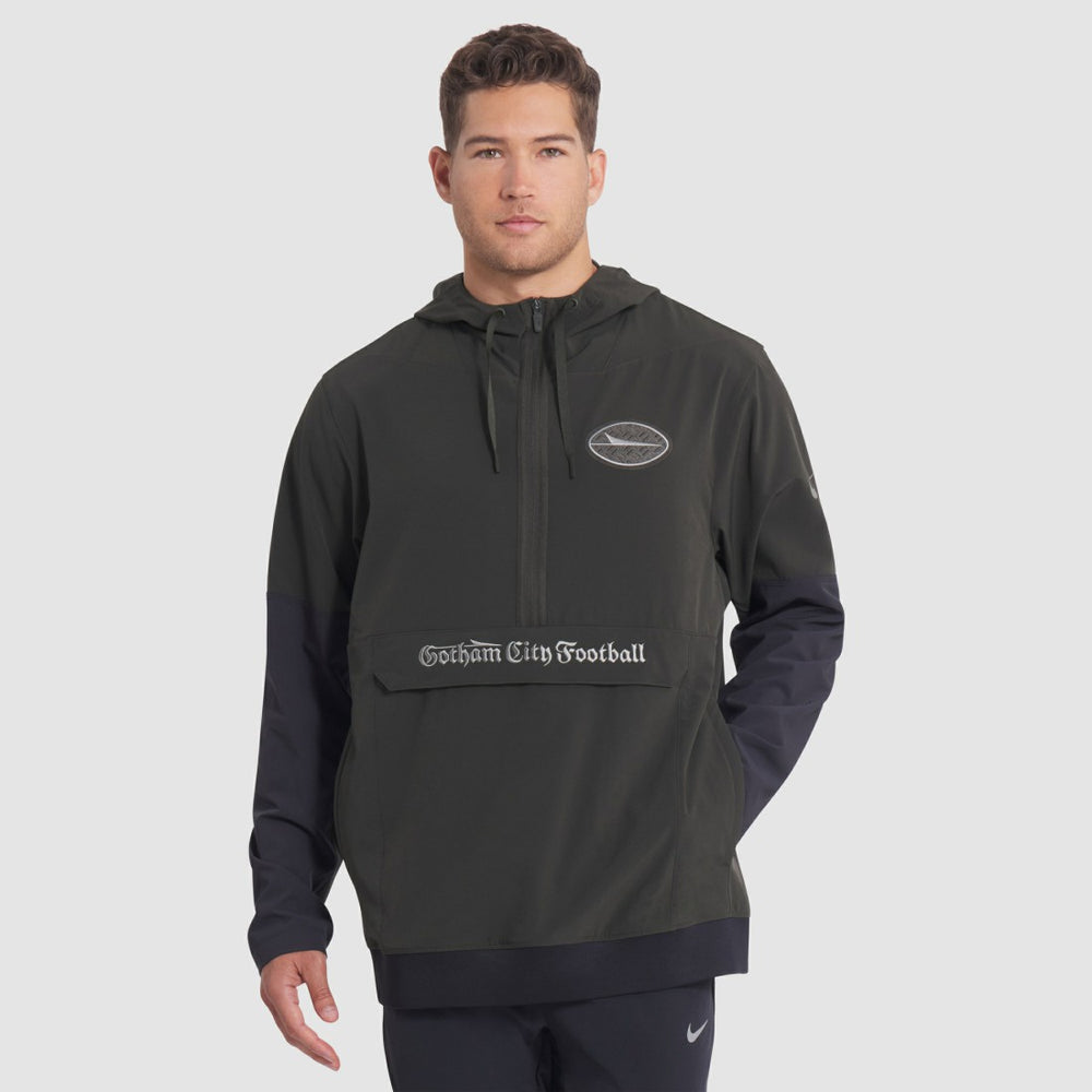 New York Jets 2025 Rivalries Collection Sideline Anorak Half-Zip Hoodie Jacket Gotham Green | Nike for Sale