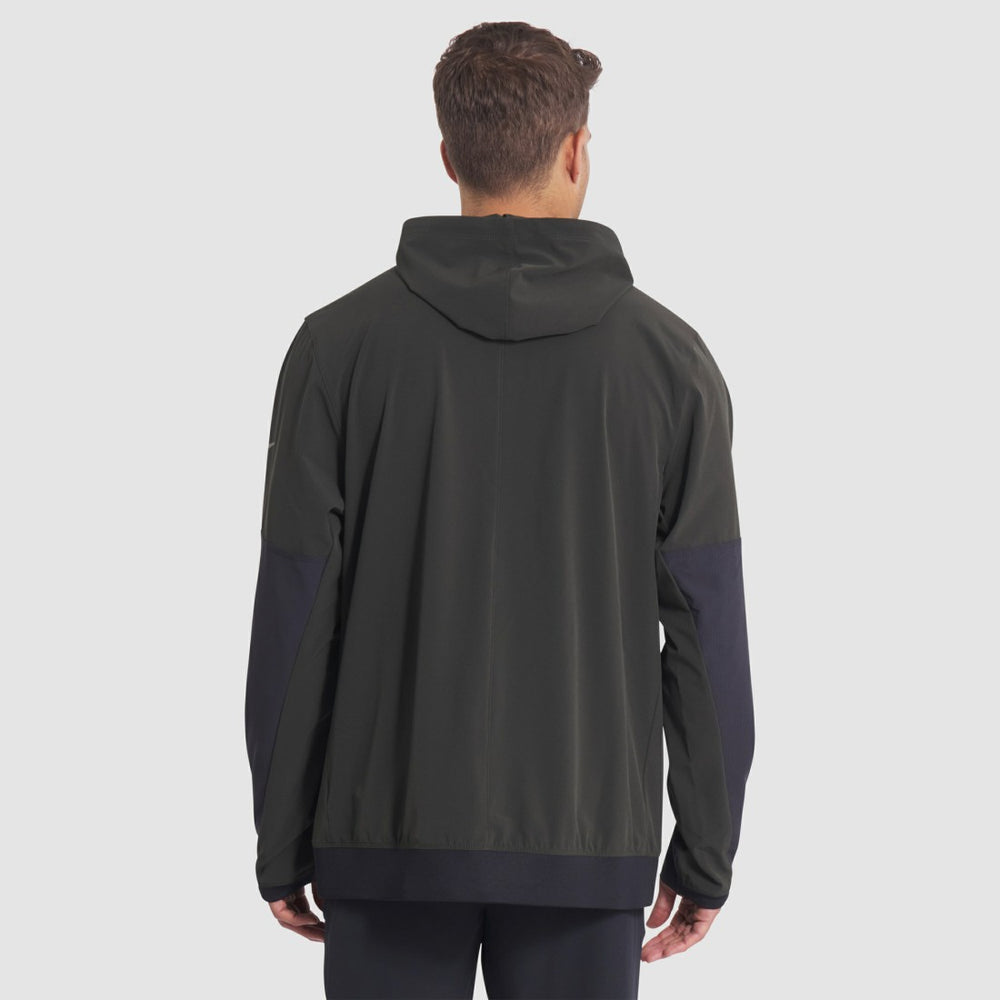 New York Jets 2025 Rivalries Collection Sideline Anorak Half-Zip Hoodie Jacket Gotham Green | Nike for Sale