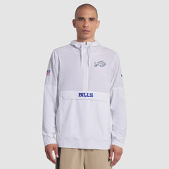 Buffalo Bills 2025 Rivalries Collection Sideline Anorak Half-Zip Hoodie Jacket White | Nike for Sale