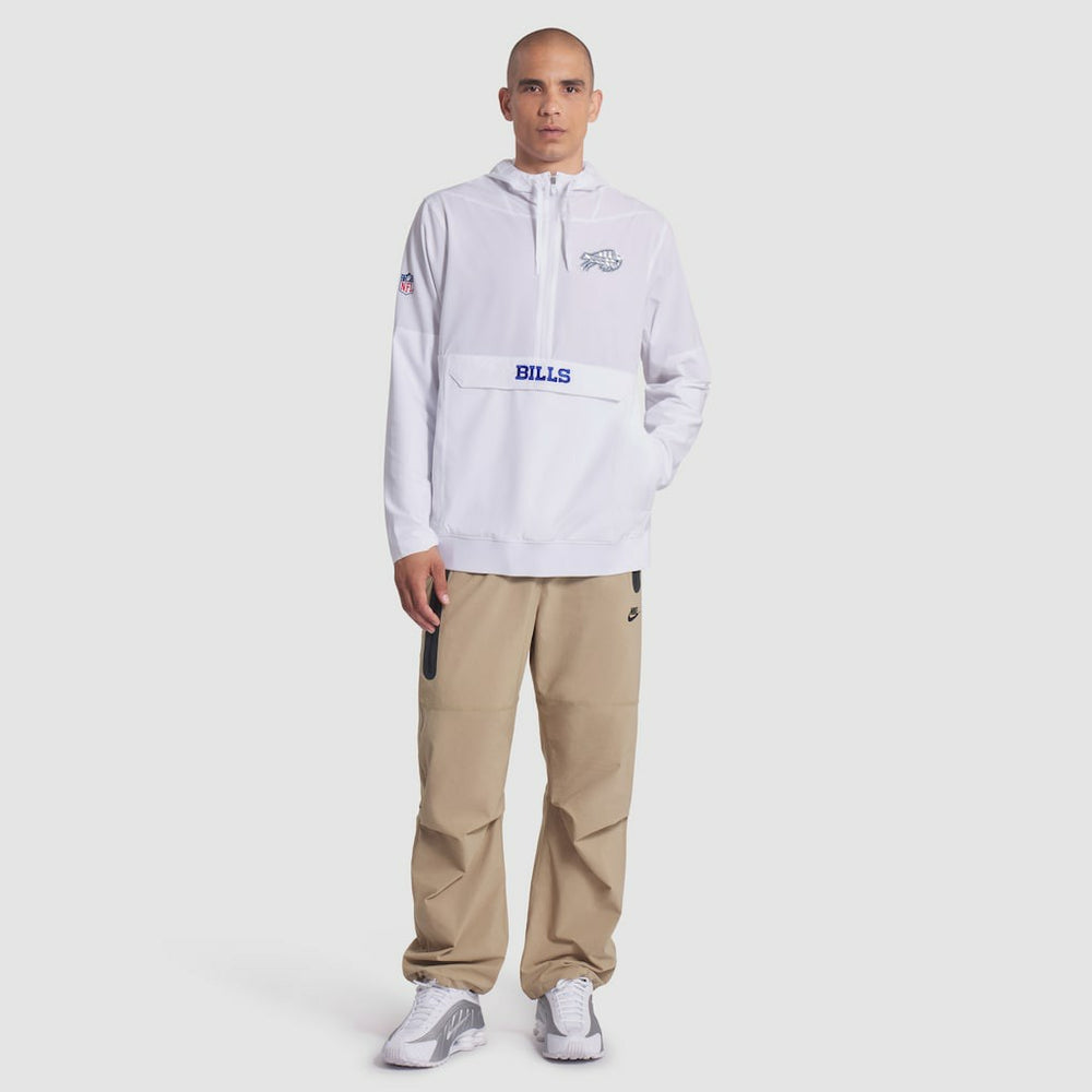 Buffalo Bills 2025 Rivalries Collection Sideline Anorak Half-Zip Hoodie Jacket White | Nike for Sale