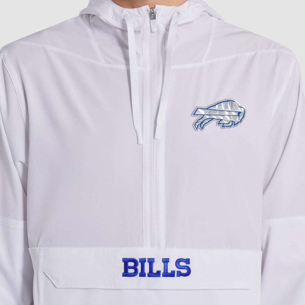 Buffalo Bills 2025 Rivalries Collection Sideline Anorak Half-Zip Hoodie Jacket White | Nike for Sale