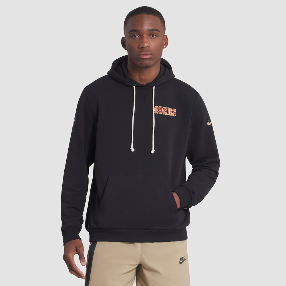 San Francisco 49ers 2025 Rivalries Collection Standard Issue Sideline Dri-FIT Hoodie Black | Nike for Sale