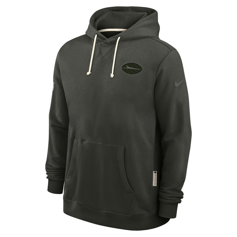 New York Jets 2025 Rivalries Collection Standard Issue Sideline Dri-FIT Hoodie Gotham Green | Nike for Sale