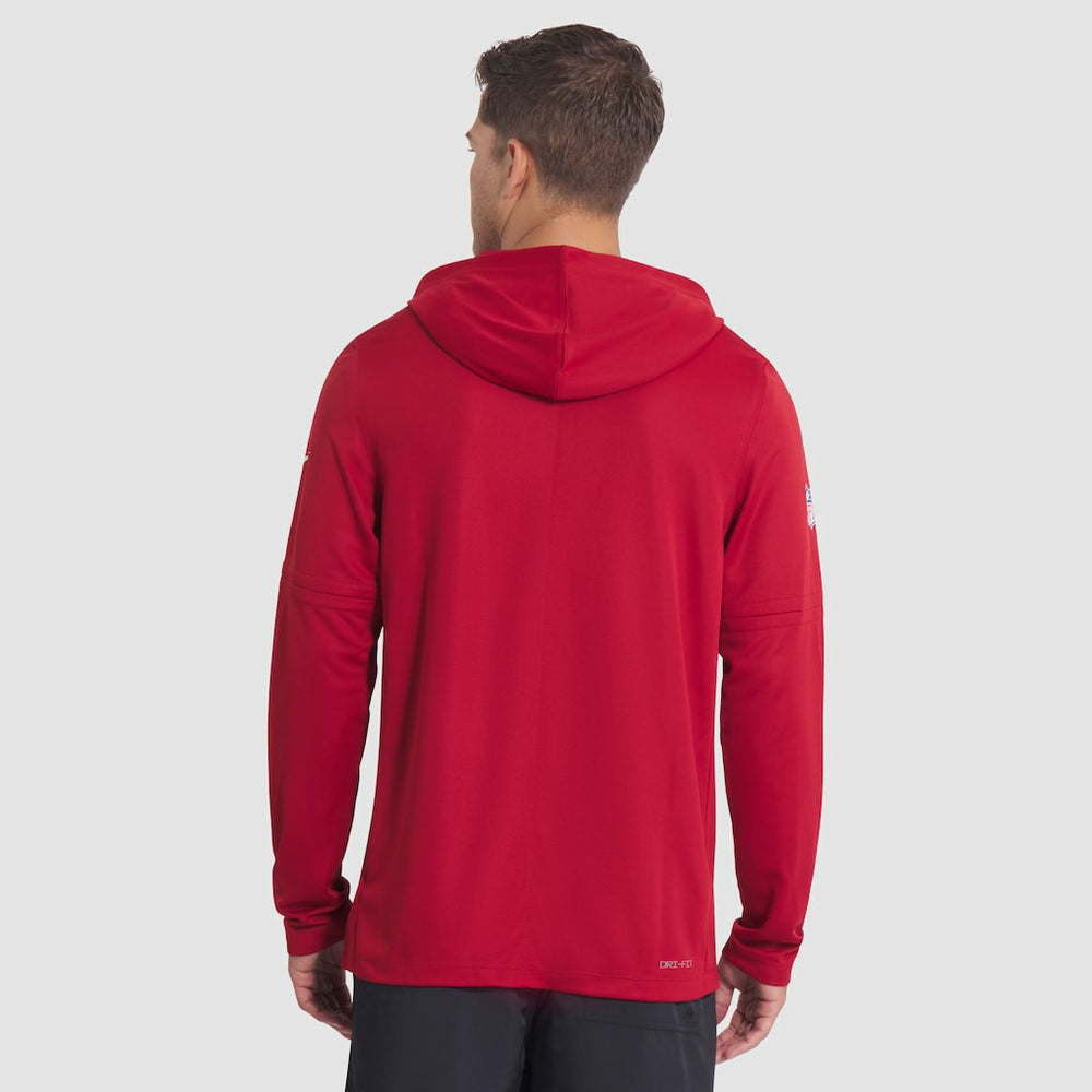Arizona Cardinals 2025 Rivalries Collection Sideline Dri-FIT Long Sleeve Hoodie T-Shirt Red | Nike for Sale