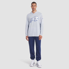 Buffalo Bills 2025 Rivalries Collection Sideline Dri-FIT Long Sleeve Hoodie T-Shirt Silver | Nike for Sale