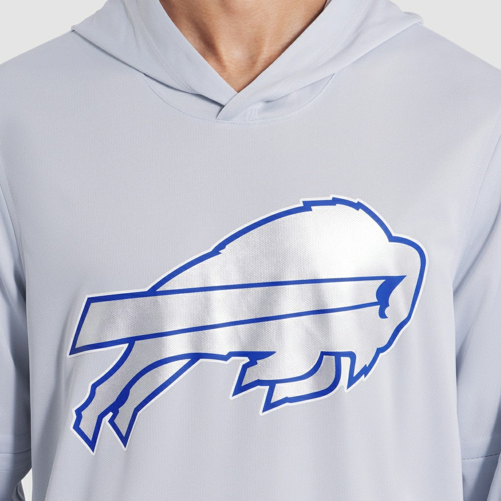 Buffalo Bills 2025 Rivalries Collection Sideline Dri-FIT Long Sleeve Hoodie T-Shirt Silver | Nike for Sale