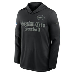 New York Jets 2025 Rivalries Collection Sideline Dri-FIT Long Sleeve Hoodie T-Shirt Black | Nike for Sale