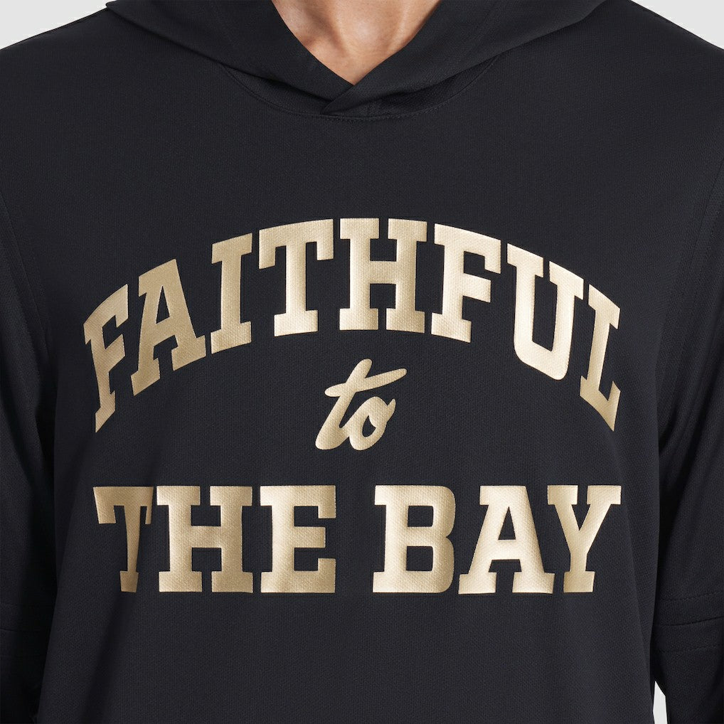 San Francisco 49ers 2025 Rivalries Collection Sideline Dri-FIT Long Sleeve Hoodie T-Shirt Black | Nike for Sale