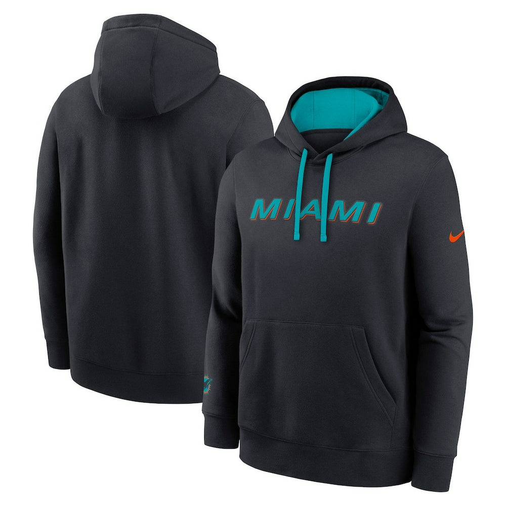 Miami Dolphins 2025 Rivalries Collection Club Hoodie Pitch Blue | Nike for Sale