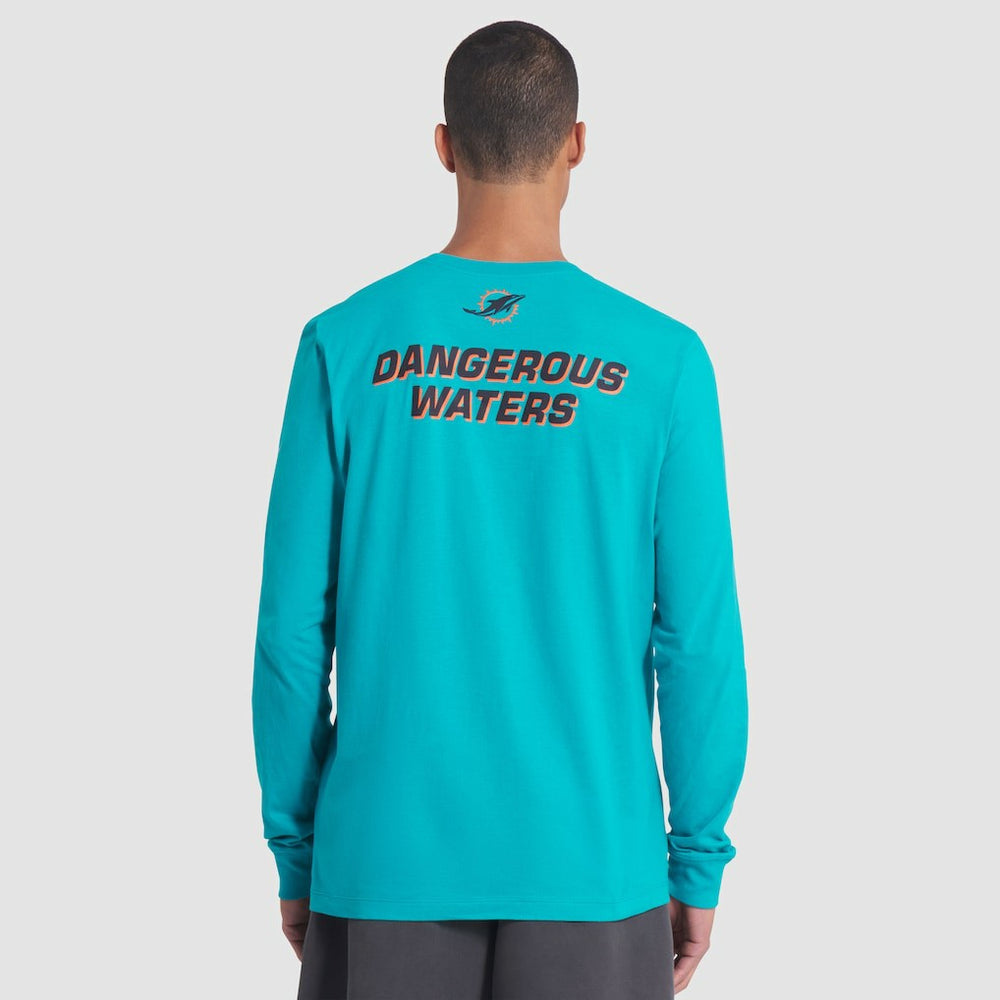 Miami Dolphins 2025 Rivalries Collection Essential Long Sleeve T-Shirt Turbo Green | Nike for Sale