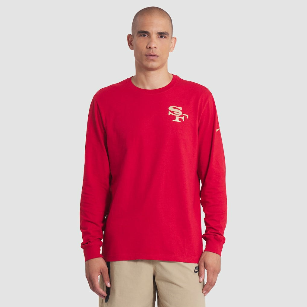 San Francisco 49ers 2025 Rivalries Collection Essential Long Sleeve T-Shirt Scarlet | Nike for Sale