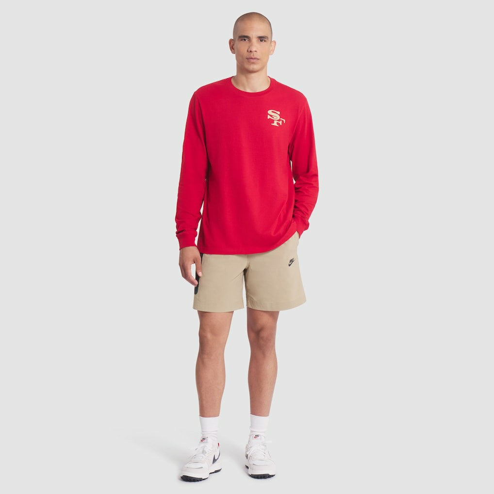 San Francisco 49ers 2025 Rivalries Collection Essential Long Sleeve T-Shirt Scarlet | Nike for Sale