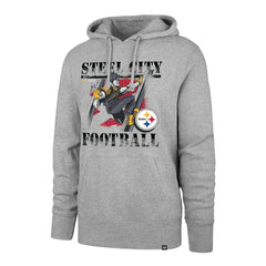 Pittsburgh Steelers '47 Regional Headline Pullover Hoodie Gray | 47 brand