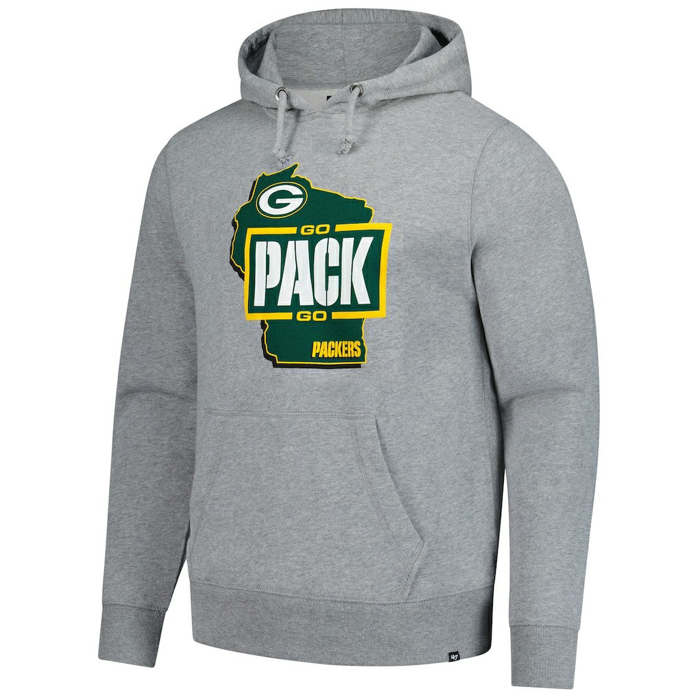 Green Bay Packers '47 Regional Headline Pullover Hoodie Gray | 47 brand