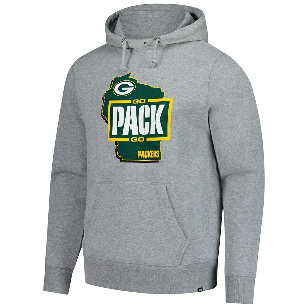Green Bay Packers '47 Regional Headline Pullover Hoodie Gray | 47 brand