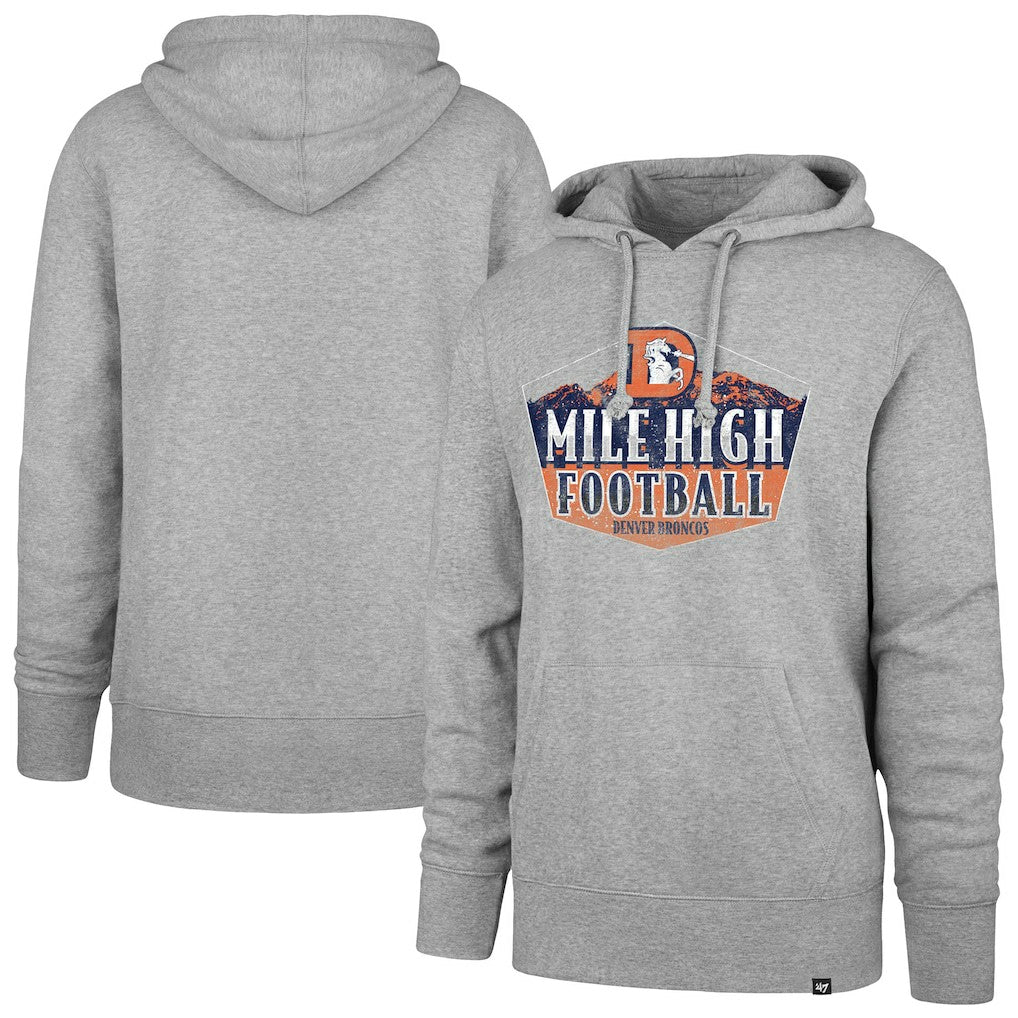 Denver Broncos '47 Headline Pullover Hoodie Gray | 47 brand