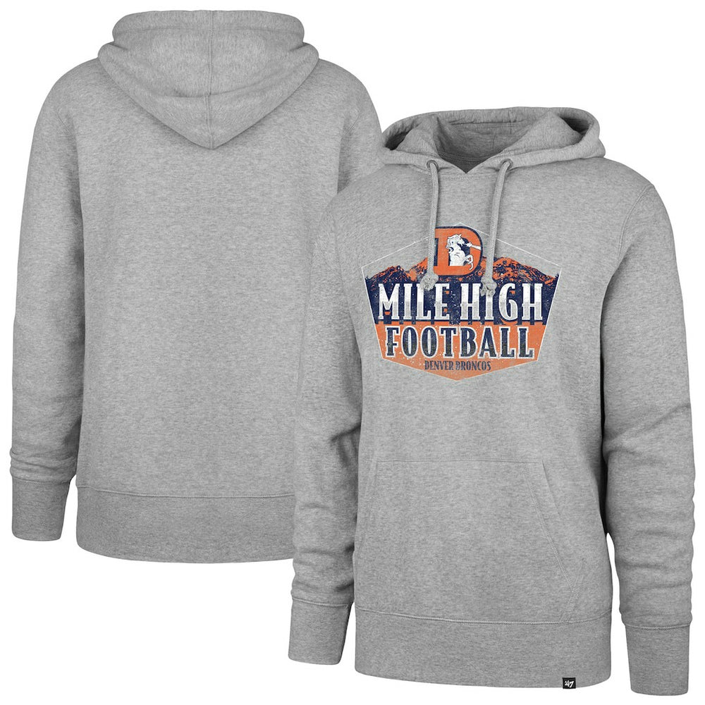 Denver Broncos '47 Headline Pullover Hoodie Gray | 47 brand